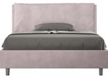Ityhome - Letto Matrimoniale Francese Contenitore Imbottito 140X210 Microfibra Glicine Antea Large