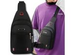 J&W Borsa Da Uomo Drini Nero Taglia Unica