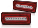 Luci Posteriori A Led Per Mercedes Classe G W463 90-12 Rosso/Cromo