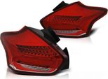 Luci Posteriori A Led Per Ford Focus MK3 15-18 Indicatori Di Direzione Dinamici Rosso/Cromo
