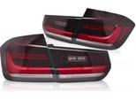 Luci Posteriori Full Led Per Bmw F30 Berlina Anno 11-19 Indicatori Di Direzione Dinamici Rosso/Cromo