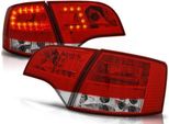 Luci Posteriori A Led Per Audi A4 B7 (8E) Avant Anno 04-08 Rosso/Cromo