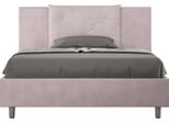 Ityhome - Letto Matrimoniale Francese Contenitore Imbottito 140X210 Microfibra Glicine Appia