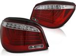 Luci Posteriori A Led Per Bmw E60 Lci Berlina Anno 07-10 Rosso/Cromo