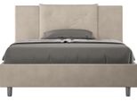 Ityhome - Letto Matrimoniale Francese Senza Rete Imbottito 140X190 Microfibra Sabbia Appia