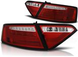 Luci Posteriori A Led Per Audi A5 Coupe Sportback Anno 07-11 Rosso/Cromo