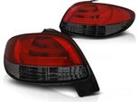 Luci Posteriori A Led Per Peugeot 206 Anno 98-06 Rosso/Fumo