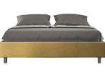 Ityhome - Letto Senza Rete Imbottito 160X190 Tessuto Era 06 Giallo Azelia