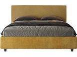 Ityhome - Letto Senza Rete Imbottito 160X200 Tessuto Era 06 Giallo Arla