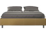 Ityhome - Letto Con Rete Imbottito 160X200 Tessuto Labirinto 06 Giallo Azelia