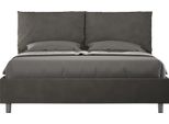 Ityhome - Letto Senza Rete Imbottito 160X200 Microfibra Grigio Antea