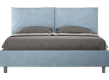 Ityhome - Letto Contenitore Imbottito 160X200 Microfibra Azzurro Antea