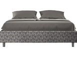 Ityhome - Letto Con Rete Imbottito 160X200 Tessuto Era 09 Blu Azelia