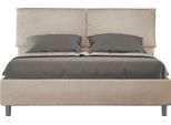 Ityhome - Letto Senza Rete Imbottito 160X200 Microfibra Sabbia Mados