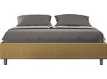 Ityhome - Letto Senza Rete Imbottito 160X200 Tessuto Labirinto 06 Giallo Azelia