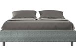 Ityhome - Letto Senza Rete Imbottito 160X210 Tessuto Aragona 7 Azzurro Azelia