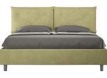 Ityhome - Letto Contenitore Imbottito 160X210 Microfibra Tè Verde Appia