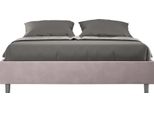 Ityhome - Letto Con Rete Imbottito 160X210 Microfibra Glicine Azelia