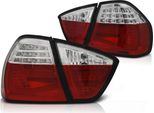 Luci Posteriori A Led Per Bmw E90 Berlina 05-08 Rosso/Cromo