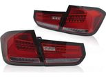 Luci Posteriori Full Led Per Bmw F30 Sedan Anno 11-15 Indicatori Di Direzione Dinamici Rosso/Cromo