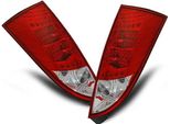 Luci Posteriori A Led Per Ford Focus MK1 Anno 98-04 Rosso/Cromo