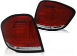Fanali Posteriori Full Led Per Mercedes Classe M Ml W164 Anno 08-11 Rosso/Cromo