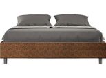 Ityhome - Letto Senza Rete Imbottito 160X210 Tessuto Era 04 Arancio Azelia