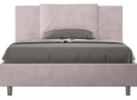 Ityhome - Letto Matrimoniale Francese Contenitore Imbottito 140X210 Microfibra Glicine Antea