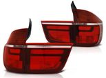 Luci Posteriori A Led Per Bmw X5 E70 Anno 07-10 Rosso/Cromo