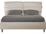 Ityhome - Letto Contenitore Imbottito 160X210 Microfibra Sabbia Nandy