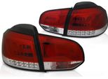 Luci Posteriori A Led Per Vw Golf 6 (Vi) Anno 08-12 Rosso/Cromo