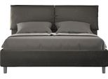 Ityhome - Letto Senza Rete Imbottito 160X200 Microfibra Grigio Mados