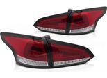 Fanali Posteriori Full Led Per Ford Focus MK3 Turnier Anno 11-18 Rosso/Cromo