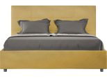 Ityhome - Letto Contenitore Imbottito 160X200 Microfibra Ocra Mika