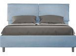 Ityhome - Letto Senza Rete Imbottito 160X190 Microfibra Azzurro Mados