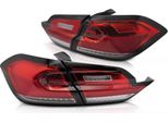 Fanali Posteriori Full Led Per Ford Fiesta MK8 Anno 17-21 Rosso/Cromo