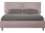 Ityhome - Letto Con Rete Imbottito 160X210 Microfibra Glicine Mados