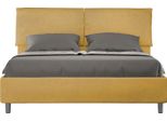 Ityhome - Letto Senza Rete Imbottito 160X210 Microfibra Ocra Mados