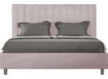 Ityhome - Letto Matrimoniale Francese Con Rete Imbottito 140X210 Microfibra Glicine Agueda