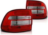 Luci Posteriori A Led Per Porsche Cayenne 955 9PA Anno 02-07 Rosso/Cromo