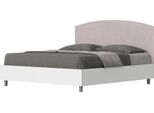 Ityhome - Letto Contenitore 160X200 Struttura Bianco Frassino Testata Microfibra Glicine Antilia