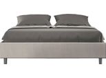 Ityhome - Letto Contenitore Imbottito 160X210 Tessuto Labirinto 01 Bianco Azelia