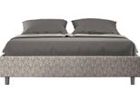 Ityhome - Letto Senza Rete Imbottito 160X210 Tessuto Era 02 Grigio Azelia