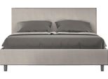 Ityhome - Letto Contenitore Imbottito 160X210 Tessuto Labirinto 01 Bianco Adele