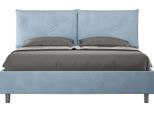 Ityhome - Letto Contenitore Imbottito 160X210 Microfibra Azzurro Appia