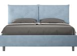 Ityhome - Letto Senza Rete Imbottito 160X210 Microfibra Azzurro Appia