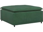 Vidaxl Divano Modulare Modulo Poggiapiedi Verde Scuro 100X100X48 Cm