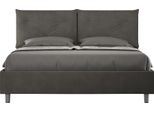 Ityhome - Letto Con Rete Imbottito 160X210 Microfibra Grigio Appia
