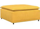 Vidaxl Divano Modulare Modulo Poggiapiedi Giallo Chiaro 100X100X48 Cm