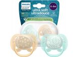 Philips Avent Succhietto SCF091/41 Ultra Soft, Succhietto Extra Soft, Ortodontico, Silicone, Bambino/Ragazza, Lavabile In Lavastoviglie